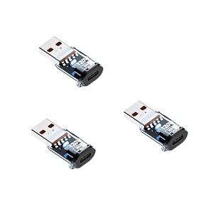 etzin usb to type-c adapter 10gbps data transfer speed high-speed charging converter 120w usb 32 adapter female to type c male fast charging pack of 3 blue