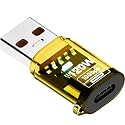 ETZIN USB to Type-C Adapter, 10Gbps Data Transfer Speed, High-Speed Charging Converter (Yellow)