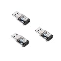 ETZIN USB to Type-C Adapter, 10Gbps Data Transfer Speed, High-Speed Charging Converter (Pack of 3, Tansparent)