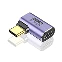 ETZIN USB4 40Gbps 90 Degree Type C Male to Female Adapter 8K 100W