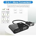 ETZIN VGA To HDMI Splitter (1 In 2 Out) 1080P Adapter For Computer, Desktop, Laptop, PC, Monitor, Projector (Model EPL-290TC)