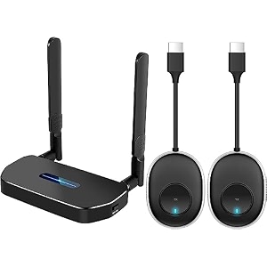 etzin wireless hdmi kit 4k 50m 1 receiver 2 transmitters hdmi vga output