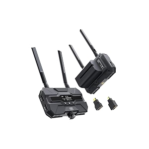 etzin wireless hdmi transmitter and receiver with 2 x 4400 mah batteries 200m fhd hdmi wireless video transmission set with hdmi loopout support 1tx to 4rx for live stream filmmaking and epl-1199wa