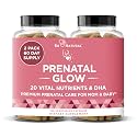 Glow Prenatal Multivitamin with Folate & Vegan DHA, 120 Vegetarian Capsules