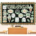 Eucalyptus Welcome Bulletin Board Set Greenery Classroom Decoration Plant Positive Sayings Cutouts with 3D Eucalyptus Leaves Bulletin Boarders for Back to School Nursery Wall Door Decor Party Supplies