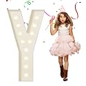 EUFONY Marquee Letters 4 Feet Tall, 4 FT Marquee Light Up Letters, Giant Light Up Letters 4FT for Birthday Party Baby Shower Gender Reveal Graduation Prom Decorations, Letter Y with LED Lights DIY Kit