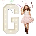 eufony Marquee Letters 4 Feet Tall, 4 FT Marquee Light Up Letters, Giant Light Up Letters 4FT for Birthday Party Baby Shower Gender Reveal Graduation Decorations, Letter G with LED Lights DIY Kit