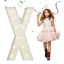 eufony Marquee Letters 4 Feet Tall, 4 FT Marquee Light Up Letters, Giant Light Up Letters 4FT for Birthday Party Quinceañera Baby Shower Gender Reveal Decorations, Letter X with LED Lights DIY Kit