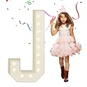 eufony Marquee Letters 4 Feet Tall, 4 FT Marquee Light Up Letters, Giant Light Up Letters 4FT for Birthday Party Baby Shower Gender Reveal Graduation Decorations, Letter J with LED Lights DIY Kit