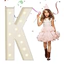 eufony Marquee Letters 4 Feet Tall, 4 FT Marquee Light Up Letters, Giant Light Up Letters 4FT for Birthday Party Baby Shower Gender Reveal Graduation Decorations, Letter K with LED Lights DIY Kit