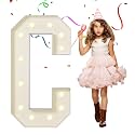 eufony Marquee Letters 4 Feet Tall, 4 FT Marquee Light Up Letters, Giant Light Up Letters 4FT for Birthday Party Baby Shower Gender Reveal Graduation Decorations, Letter C with LED Lights DIY Kit