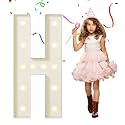 eufony Marquee Letters 4 Feet Tall, 4 FT Marquee Light Up Letters, Giant Light Up Letters 4FT for Birthday Party Baby Shower Gender Reveal Graduation Decorations, Letter H with LED Lights DIY Kit