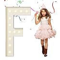 eufony Marquee Letters 4 Feet Tall, 4 FT Marquee Light Up Letters, Giant Light Up Letters 4FT for Birthday Party Baby Shower Gender Reveal Graduation Decorations, Letter F with LED Lights DIY Kit