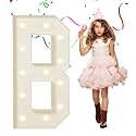 eufony Marquee Letters 4 Feet Tall, 4 FT Marquee Light Up Letters, Giant Light Up Letters 4FT for Birthday Party Baby Shower Gender Reveal Graduation Decorations, Letter B with LED Lights DIY Kit