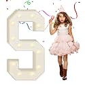 EUFONY Marquee Letters 4 Feet Tall, 4 FT Marquee Light Up Letters, Giant Light Up Letters 4FT for Birthday Party Baby Shower Gender Reveal Graduation Prom Decorations, Letter S with LED Lights DIY Kit