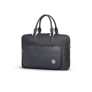 eume 15l executive laptop bag for men  water resistant  professional messenger bag  tablet compartment multiple organisers  upto 15634 laptopmacbook  vegan leather office bag