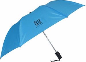 eume 21 inch leatrix auto-open 2 fold umbrella blue black