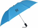 EUME 21 Inch Leatrix Auto-Open 2 Fold Umbrella (Blue, Black)