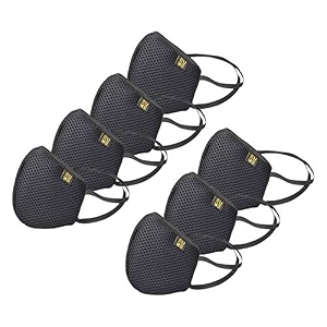 eume protect 95 reusable and washable face mask unisex - black pack of 7