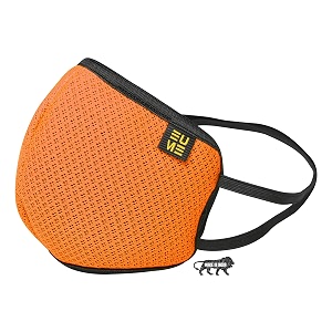 eume protect 95 reusable and washable face mask unisex - orange pack of 1