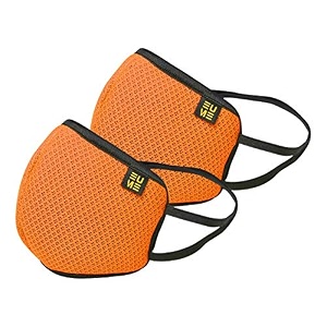 eume protect 95 reusable and washable face mask unisex - orange pack of 2