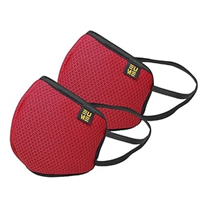 eume protect 95 reusable and washable face mask unisex - red pack of 2