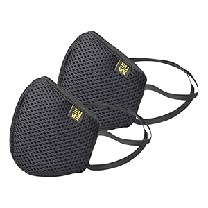 eume protect 95 cotton reusable and washable face mask black without valve pack of 2 for unisex