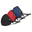 Eume Protect+ 95 Reusable And Washable Face Mask (Unisex) - (Multicolor, Pack Of 3), Cotton, Without Valve