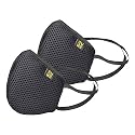 EUME Protect+ 95 Cotton Reusable And Washable Face Mask (Black, Without Valve, Pack of 2) for Unisex