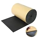 Eunice Sponge Neoprene Foam Sheet with Adhesive, 12 in x 118 in x 1/8 in