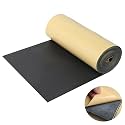 Eunice Sponge Neoprene Foam Sheet with Adhesive, 12 in x 118 in x 1/4 in