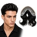 EUPHORIA® ELITELACE Invisible Hairline Patch for Men – Real Black, 100% Natural Human Hair, Ultra-Fine Swiss Lace Front Wig, Handcrafted for Seamless Receding Hairline Coverage