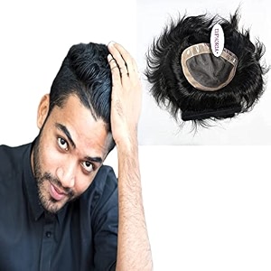 euphoria original fine r mono hair patch for men 100 natural human hair wig install with hair toupee tape clips or glue dark brown 8x5