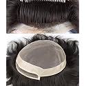 EUPHORIA® Handcrafted Front Lace Hair System for Men | 100% Human Hair Patch | Ultra-Realistic Front Hairline Wig | Non-Surgical Hair Replacement Toupee |, Indian Natural Brown, 9x6