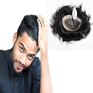euphoria original fine r mono hair patch for men 100 natural human hair wig install with hair toupee tape clips or glue dark brown 9x7