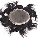 Euphoria® French Durable Front Lace Octagon Patch for Men | 100% Remy Silky Soft Indian Natural Human Hair | Natural Front Hairline | Sweat-Proof Ultra-Thin Toupee with Proper Ventilation |, Natural Black, 9x7