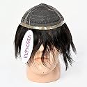 EUPHORIA® European Full Lace Hair Patch for Men | 0.03 mm Ultra Thin Lace Base | 100% Human Hair Toupee | Undetectable Hairline | Breathable Non-Surgical Replacement System | (Black, 9x6)