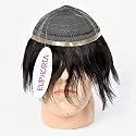 EUPHORIA® European Full Lace Hair Patch for Men | 0.03 mm Ultra Thin Lace Base | 100% Human Hair Toupee | Undetectable Hairline | Breathable Non-Surgical Replacement System | 7x5, Black Hair |