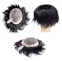 Euphoria® SUPERIOR MONO Hair Patch | Real and Natural Looking 100% Human Hair Wigs | Durable PU Breathable Hair Toupee | Proper Ventilation Non Surgical Hair Replacement System | Can be used With Clips, Tape or Glue |, Dark B