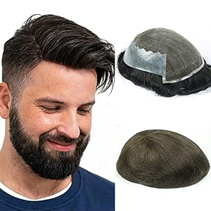 euphoria q6 hair patch for men 10x7 thin french lace for natural front hairline 100 remy human hair wigs 003 mm ulta thin lightweight hair system with sweat proof technology natural black hair toupee