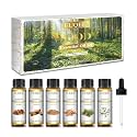 EUQEE 6PCS Woody Essential Oils Set for Diffuser, Candle Making, Massage