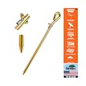 Eurmax USA Portable Ground Rod,Oval Eye Steel Grounding Stake with Wire Lug,Zinc Anti-Corrosion Finish with Tinned Copper Lug for Antennas,Electric Fences&amp;Satellite Dishes Grounding,Tie Out Stake