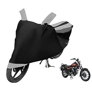 euro care bike cover compatible with avenger street 150 heatproof mirror pocket dustproof belt amp buckle avenger bike cover - 1 unit black-silver