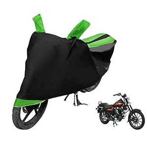 euro care bike cover compatible with avenger street 150 heatproof mirror pocket dustproof belt amp buckle avenger bike cover - 1 unit black-green