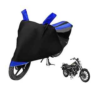 euro care bike cover compatible with avenger street 150 heatproof mirror pocket dustproof belt amp buckle avenger bike cover - 1 unit black-blue