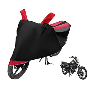 euro care bike cover compatible with avenger street 150 heatproof mirror pocket dustproof belt amp buckle avenger bike cover - 1 unit black-red
