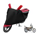 Euro Care Bike Cover Compatible with Avenger 220 Cruise, Heatproof, Mirror Pocket, Dustproof, Belt &amp; Buckle, Avenger Bike Cover - 1 Unit, Black-Red