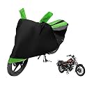 Euro Care Bike Cover Compatible with Avenger Street 150, Heatproof, Mirror Pocket, Dustproof, Belt &amp; Buckle, Avenger Bike Cover - 1 Unit, Black-Green