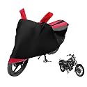 Euro Care Bike Cover Compatible with Avenger Street 150, Heatproof, Mirror Pocket, Dustproof, Belt &amp; Buckle, Avenger Bike Cover - 1 Unit, Black-Red