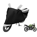 Euro Care Bike Cover Compatible with CBR 150R, Heatproof, Mirror Pocket, Dustproof, Belt &amp; Buckle, CBR 150R Bike Cover - 1 Unit, Black-White